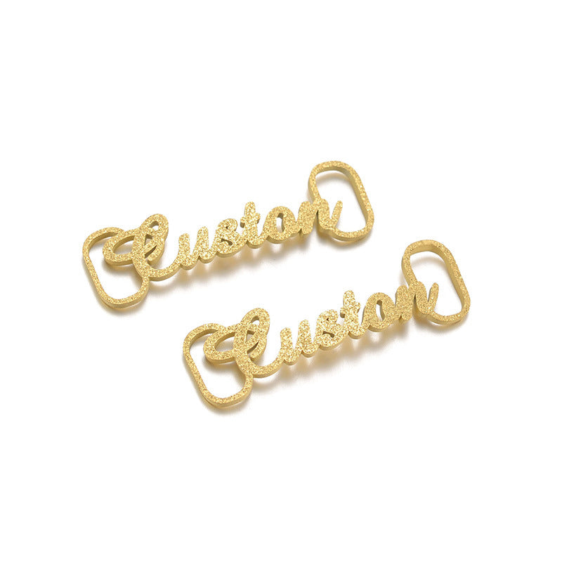 stainless steel name shoelace buckle