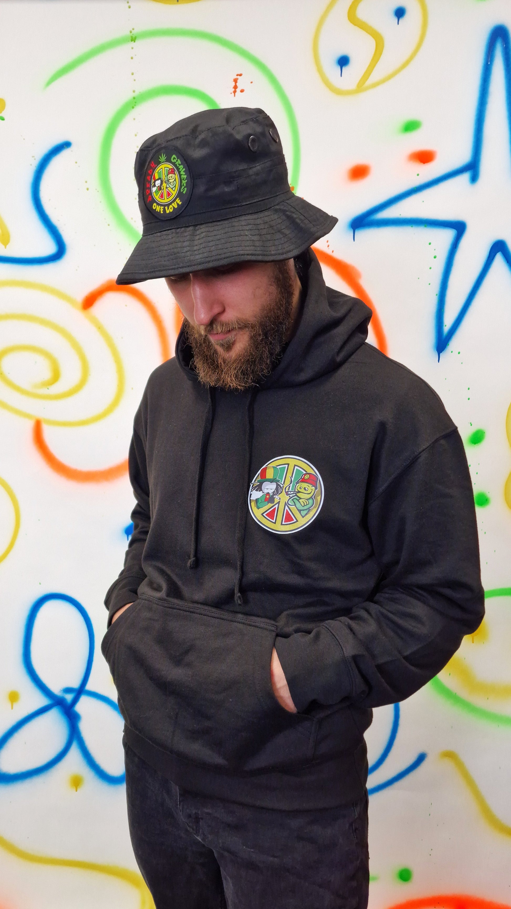 Qravers : Dready One Love Patch Cargo Hat Black -