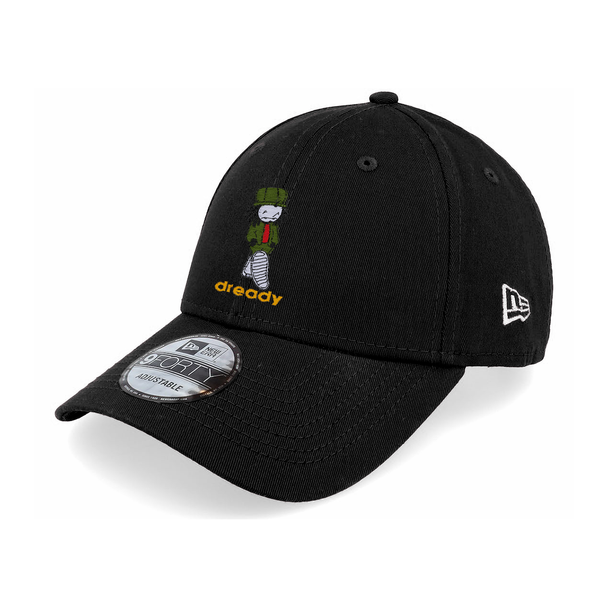 Dready Original : Dready x New Era Embroidered Walking Dread Cap - Black