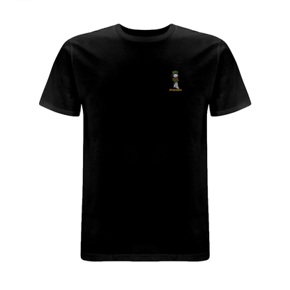 Dready Original : Dready Walking Man Embroidered T-Shirt - Black