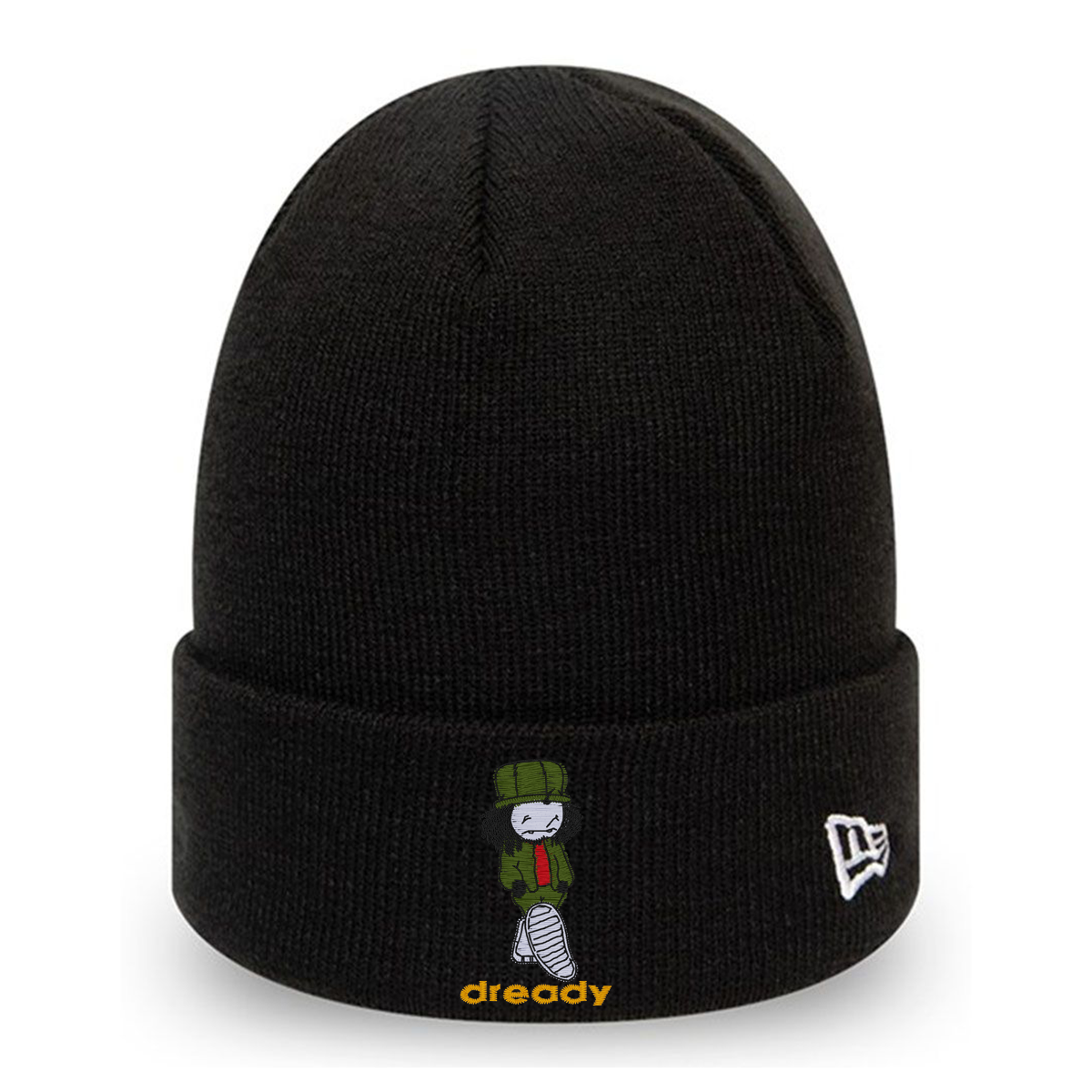 Dready Original : Dready x New Era Walking Dread Embroidered Beanie - Black