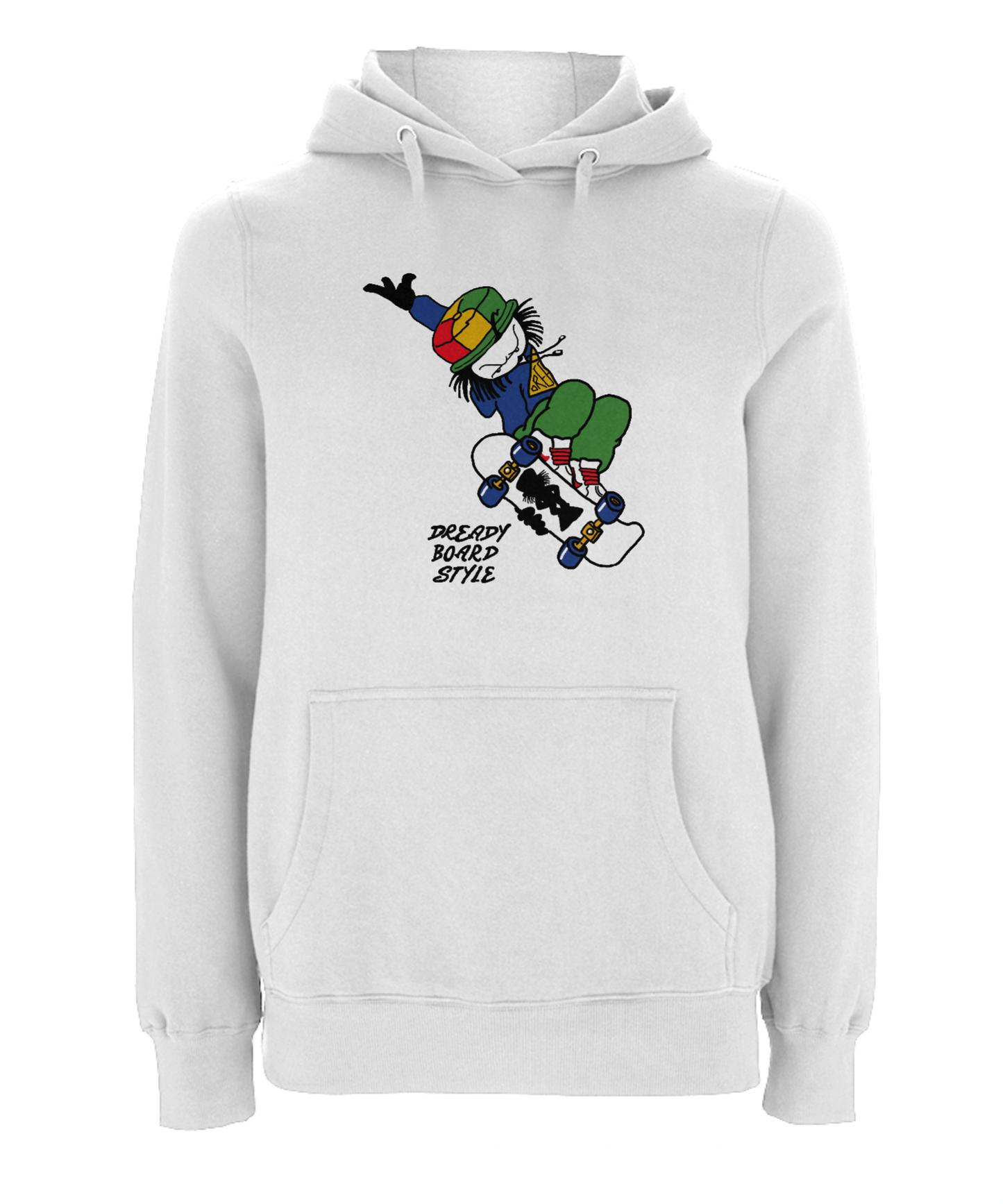 Dready Original : Dready Skate board style hoody - White