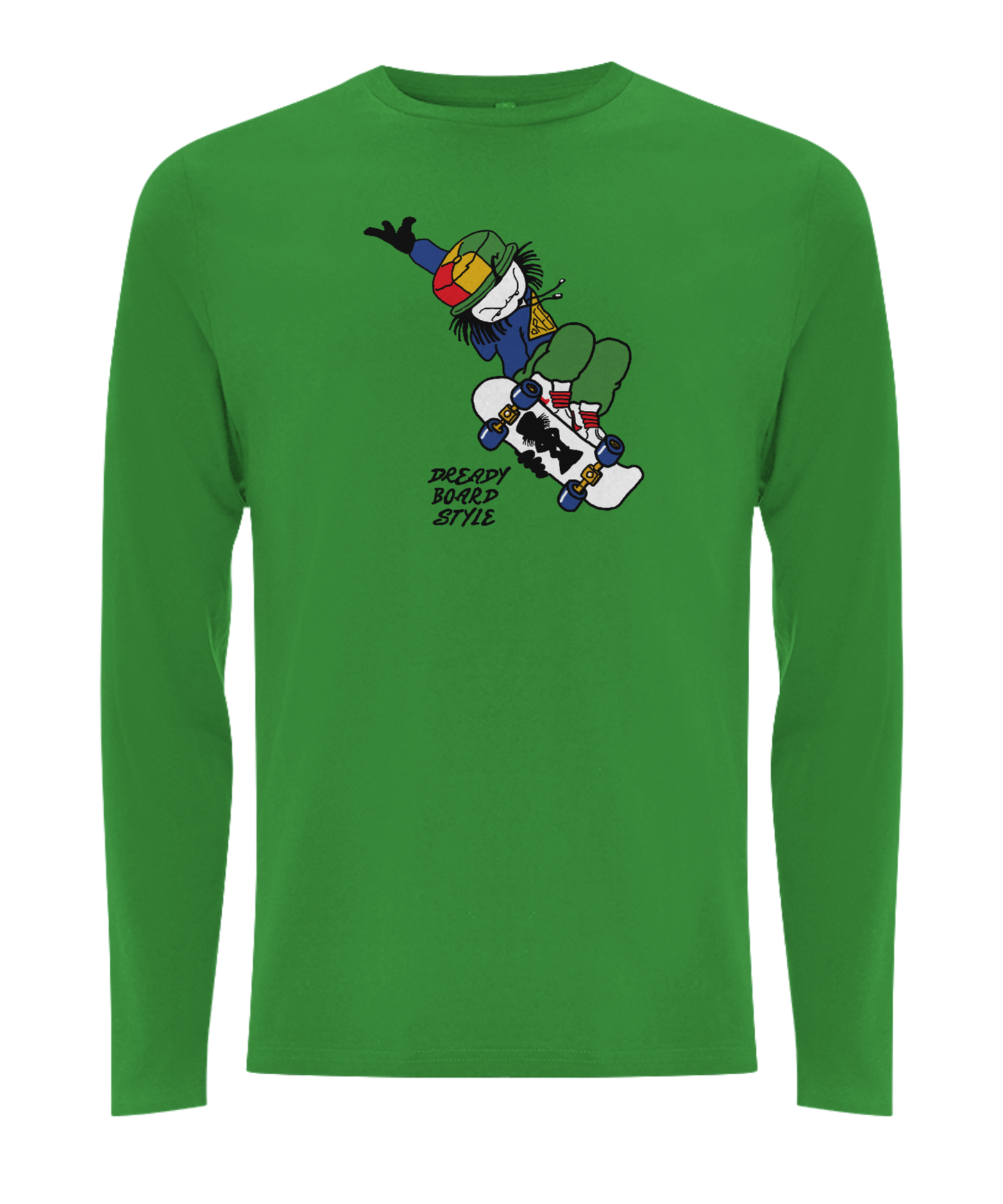 Dready Original : Dready skateboard style longsleeve - Green