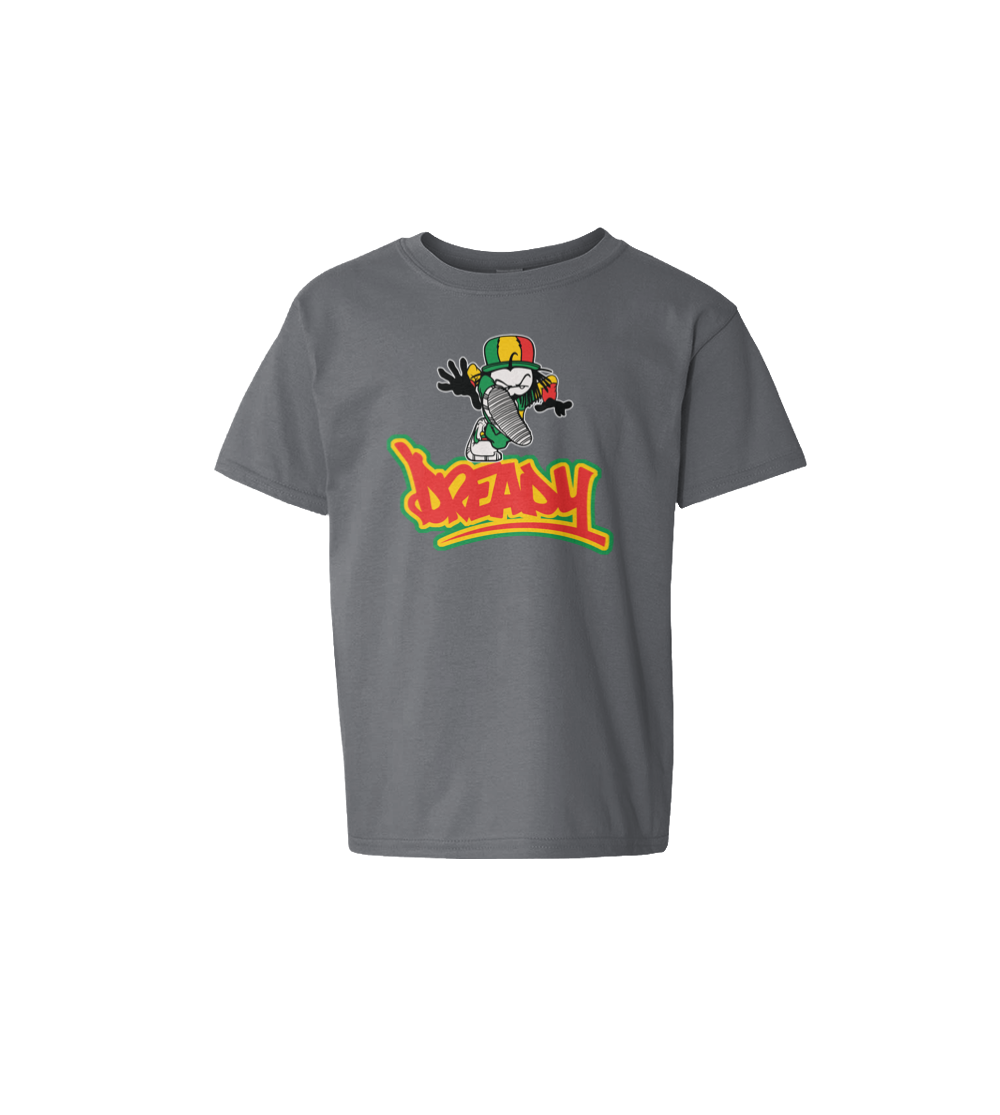 Dready Original : Dready Stamp Kids Tee - Charcoal