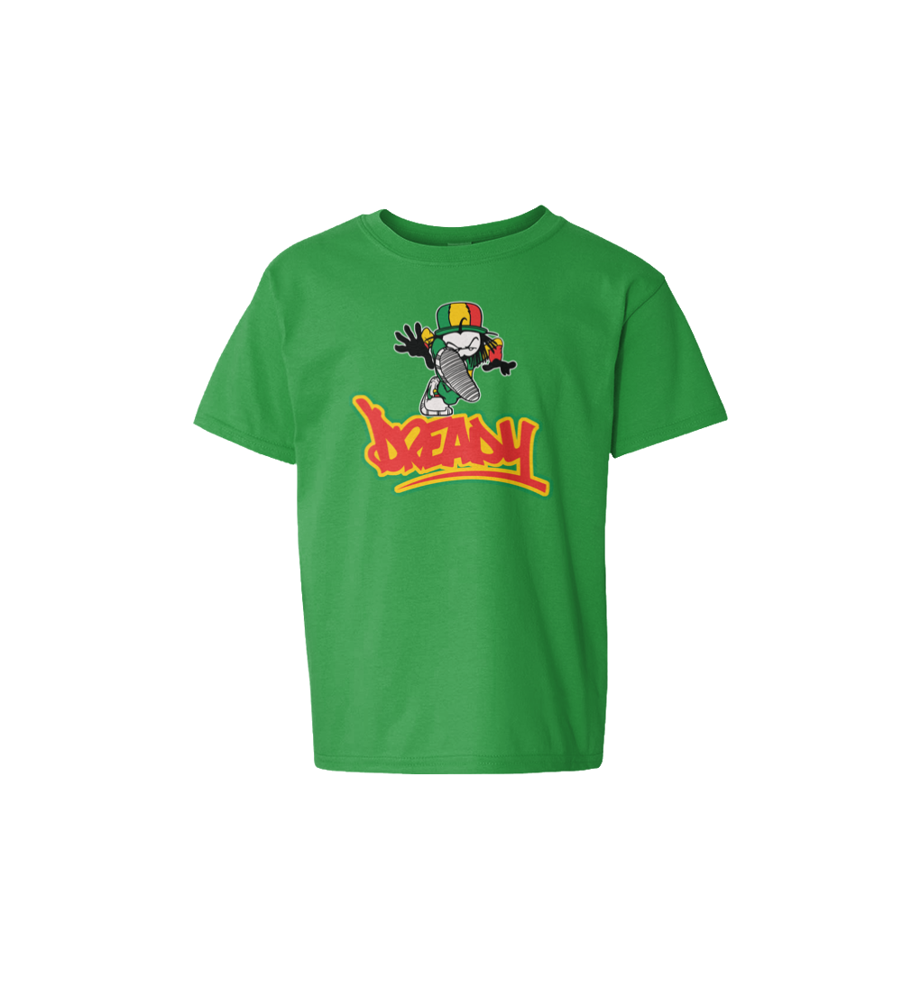 Dready Original : Dready Stamp Kids Tee - Green