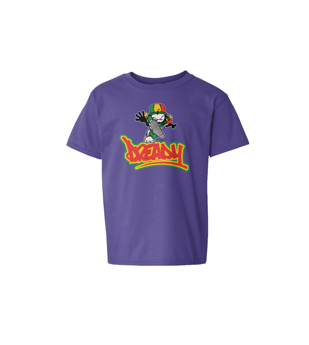 Dready Original : Dready Stamp Kids Tee - Purple