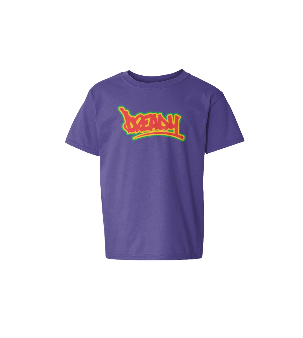 Dready Original : Dready Text Logo Kids Tee - Purple