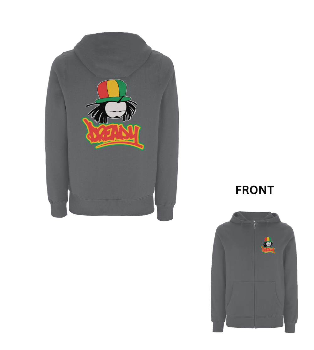 Dready Original : Dready Classic Zipped Hoody - Charcoal