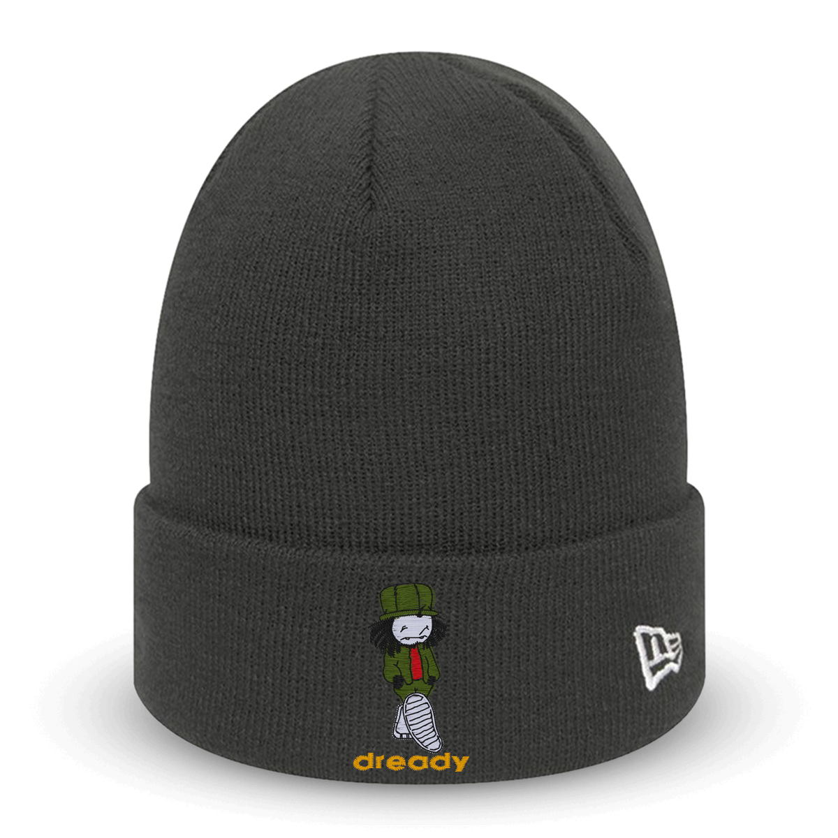 Dready Original : Dready x New Era Walking Dread Embroidered Beanie - Graphite