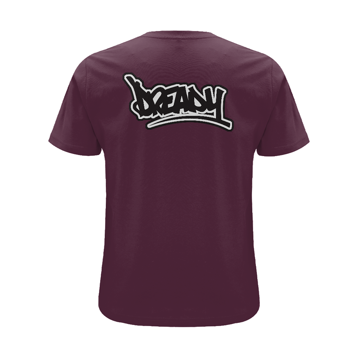 Dready Original : DREADY Black font logo Back print only - Maroon