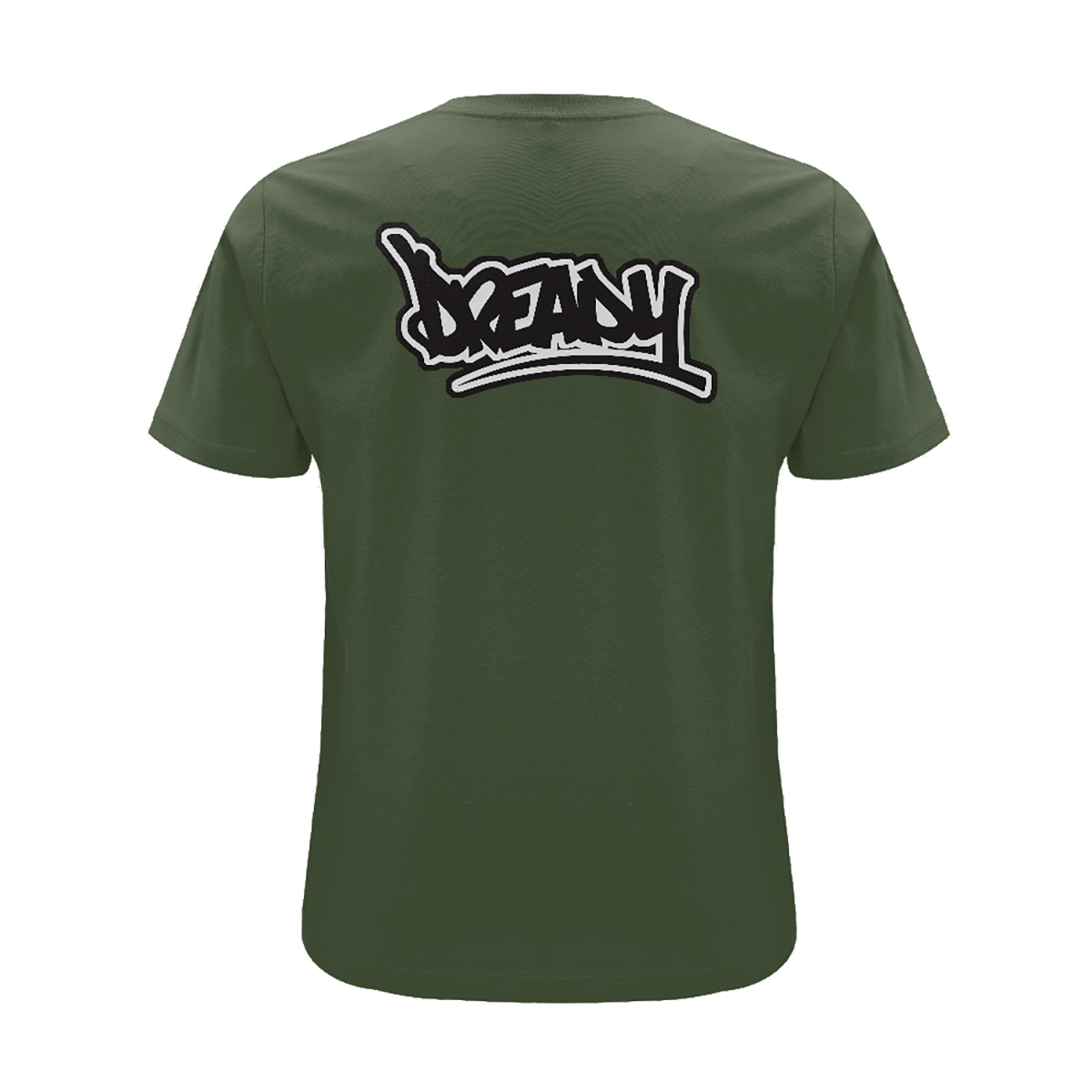 Dready Original : DREADY Black font logo Back print only - Military Green