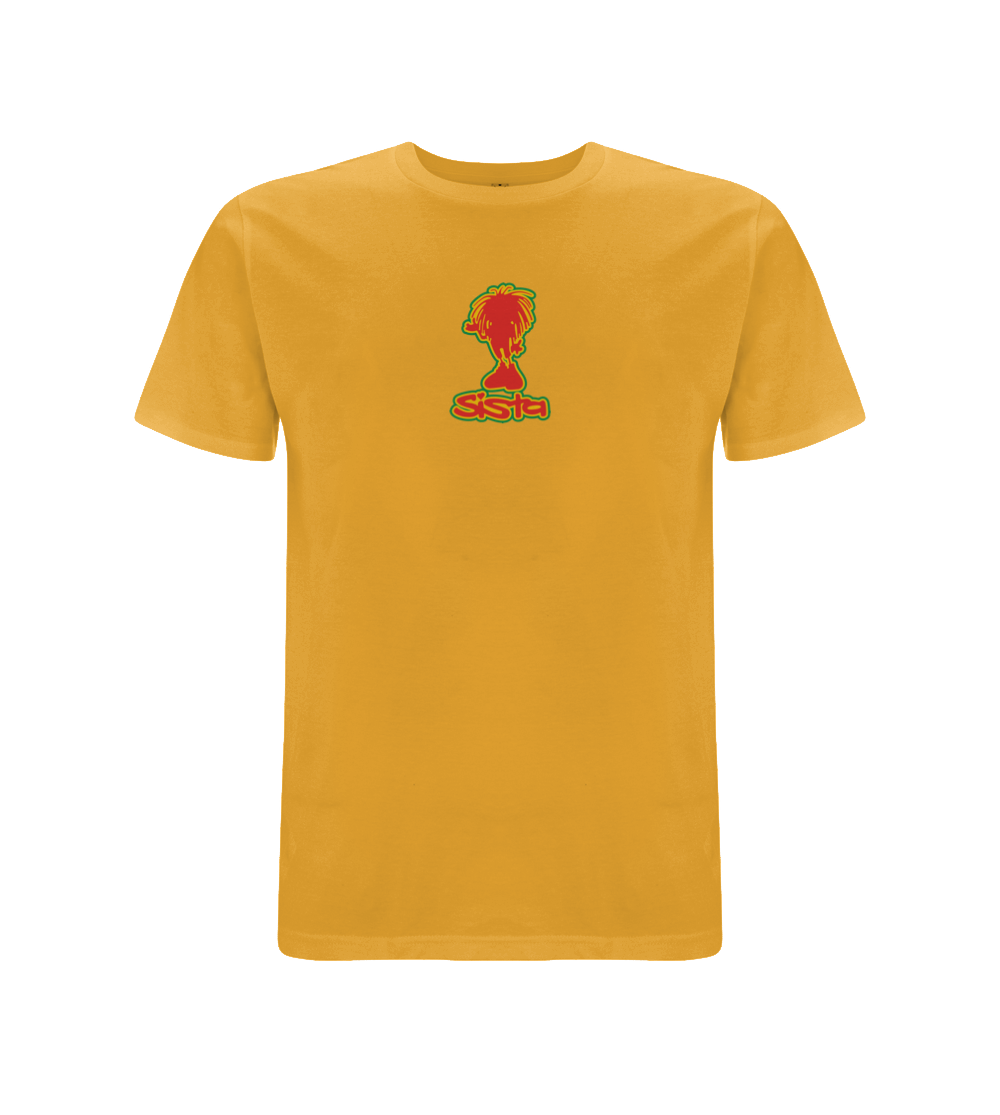 Dready Original : Sista Small Silhouette Front Print T-Shirt - YELLOW