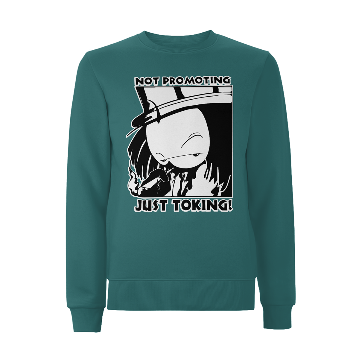 Dready Original : Dready Not Promoting Front Print Sweatshirt - Jade