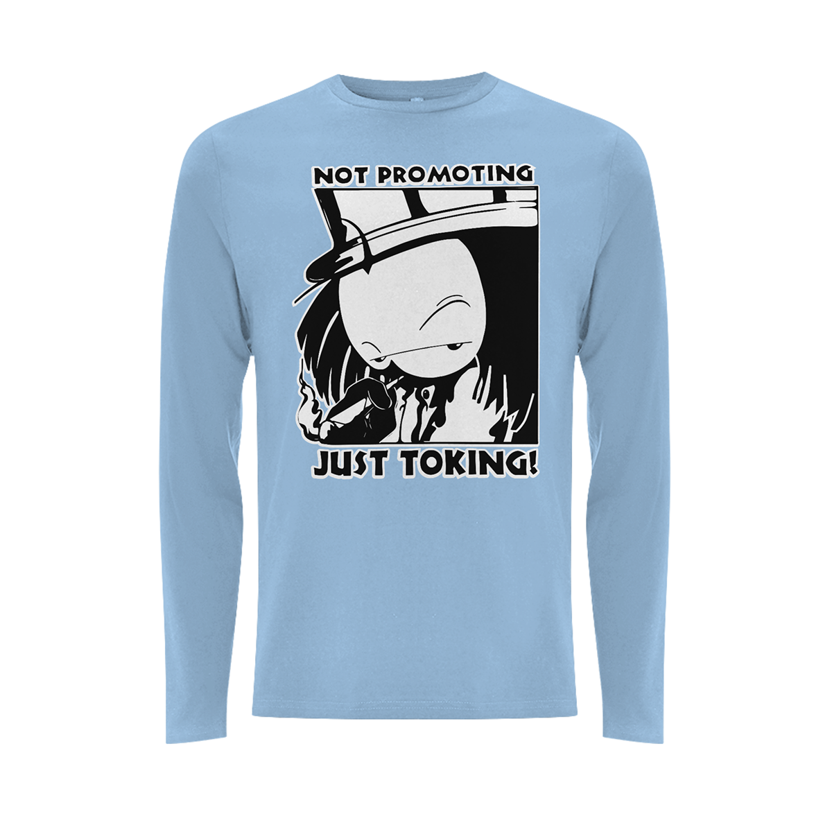 Dready Original : Dready Not Promoting Front Print Long Sleeves - Light Blue