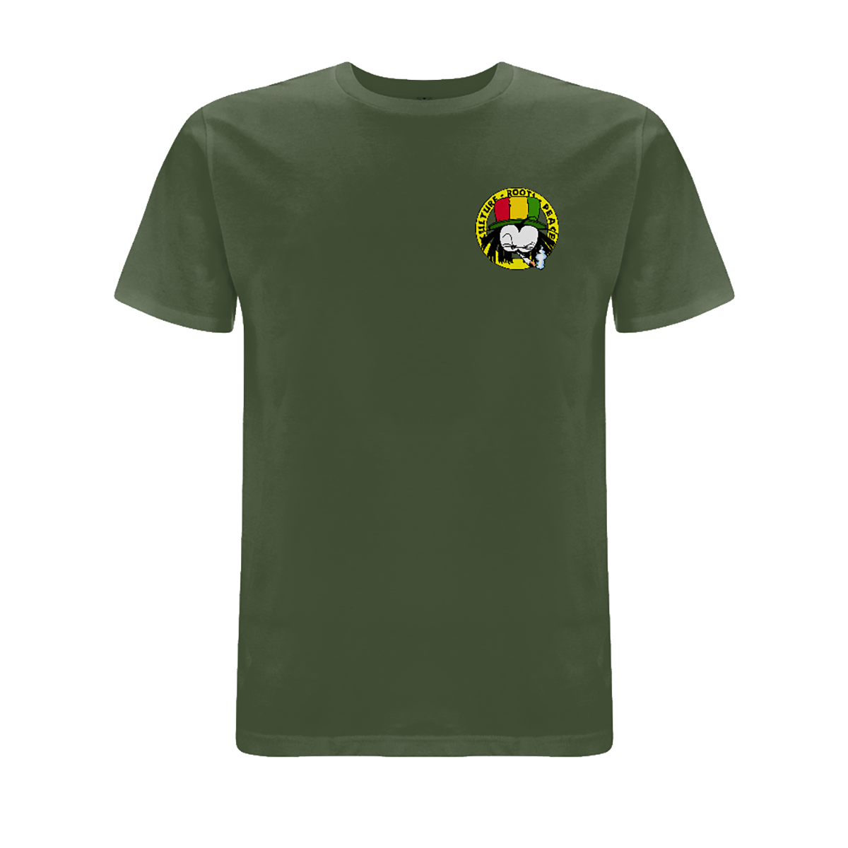 Dready Original : Dready 90s Crest Small Logo T-Shirt - Military Green