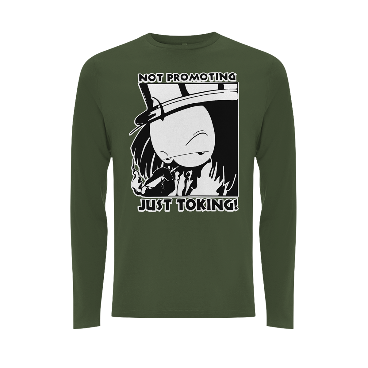 Dready Original : Dready Not Promoting Front Print Long Sleeves - Military Green