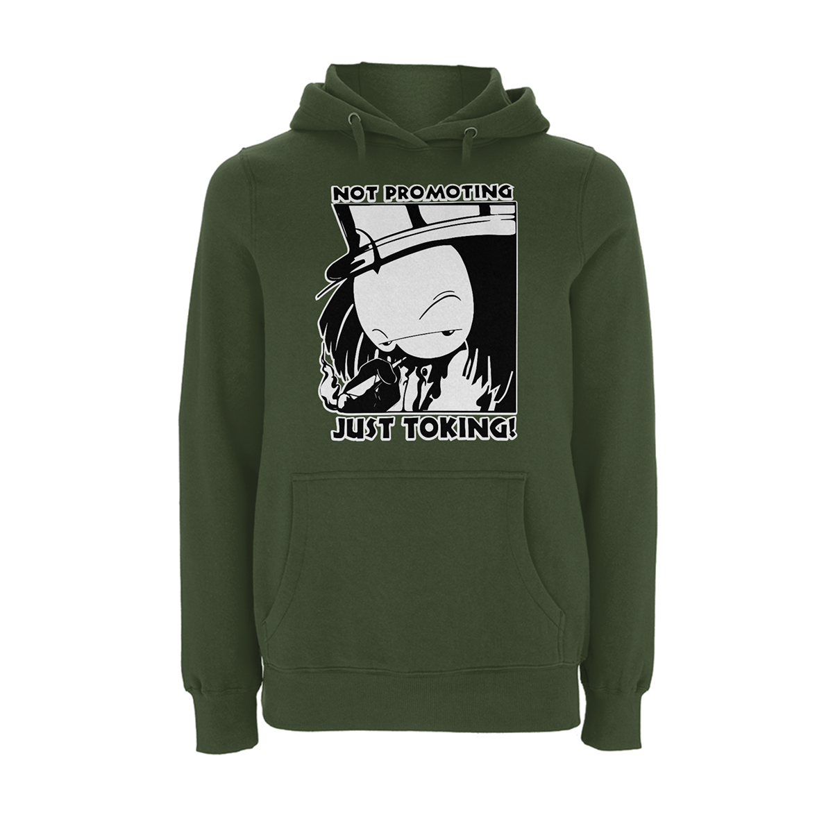 Dready Original : Dready Not Promoting Front Print Hood - Military green