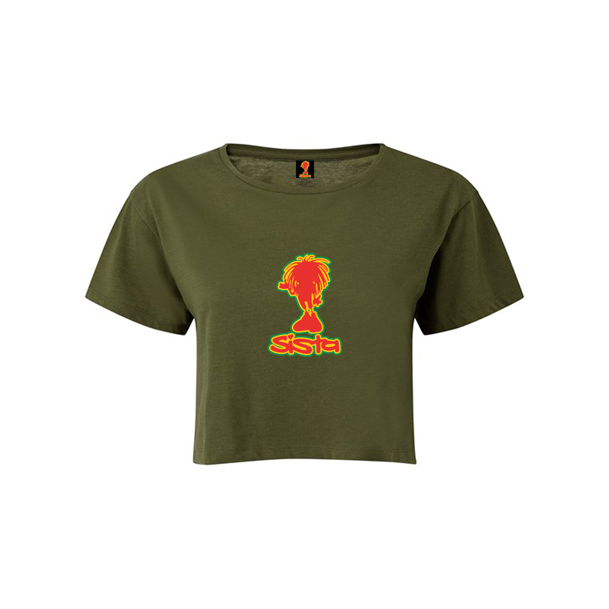 Dready Original : SISTA Small Silhouette Women's TriDri® - Crop Top - Olive Green