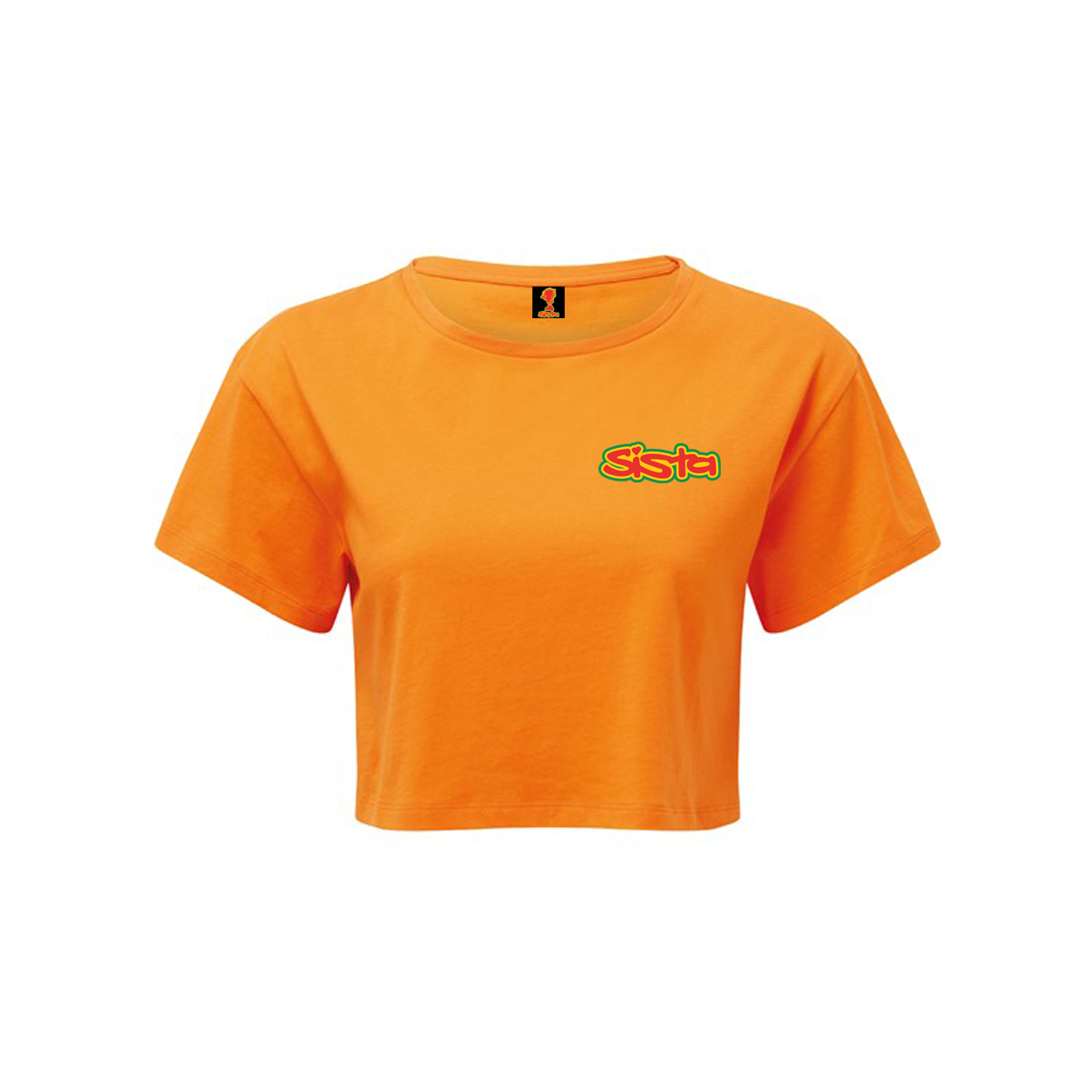 Dready Original : SISTA Front Logo Women's TriDri® Crop Top - Orange