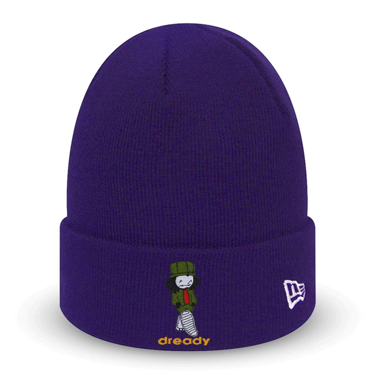 Dready Original : Dready x New Era Walking Dread Embroidered Beanie - Purple