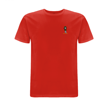 Dready Original : Dready Walking Man Embroidered T-Shirt - Red