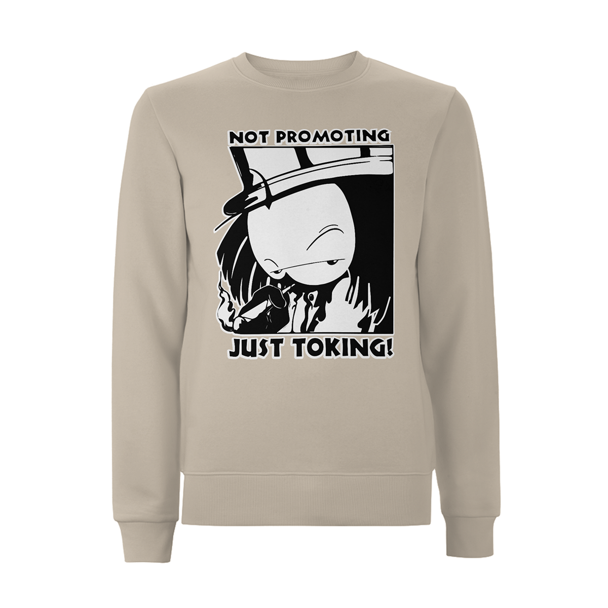 Dready Original : Dready Not Promoting Front Print Sweatshirt - Sand