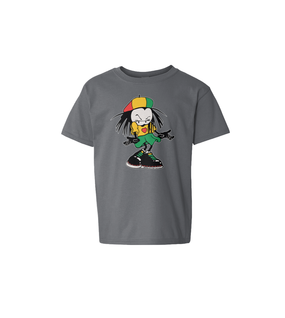 Dready Original : Sista Manners Kids Tee - Charcoal