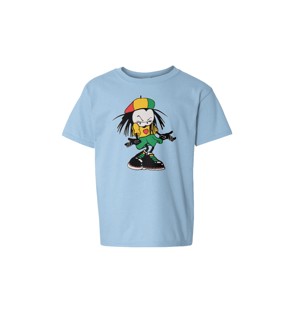 Dready Original : Sista Manners Kids Tee - Lt Blue