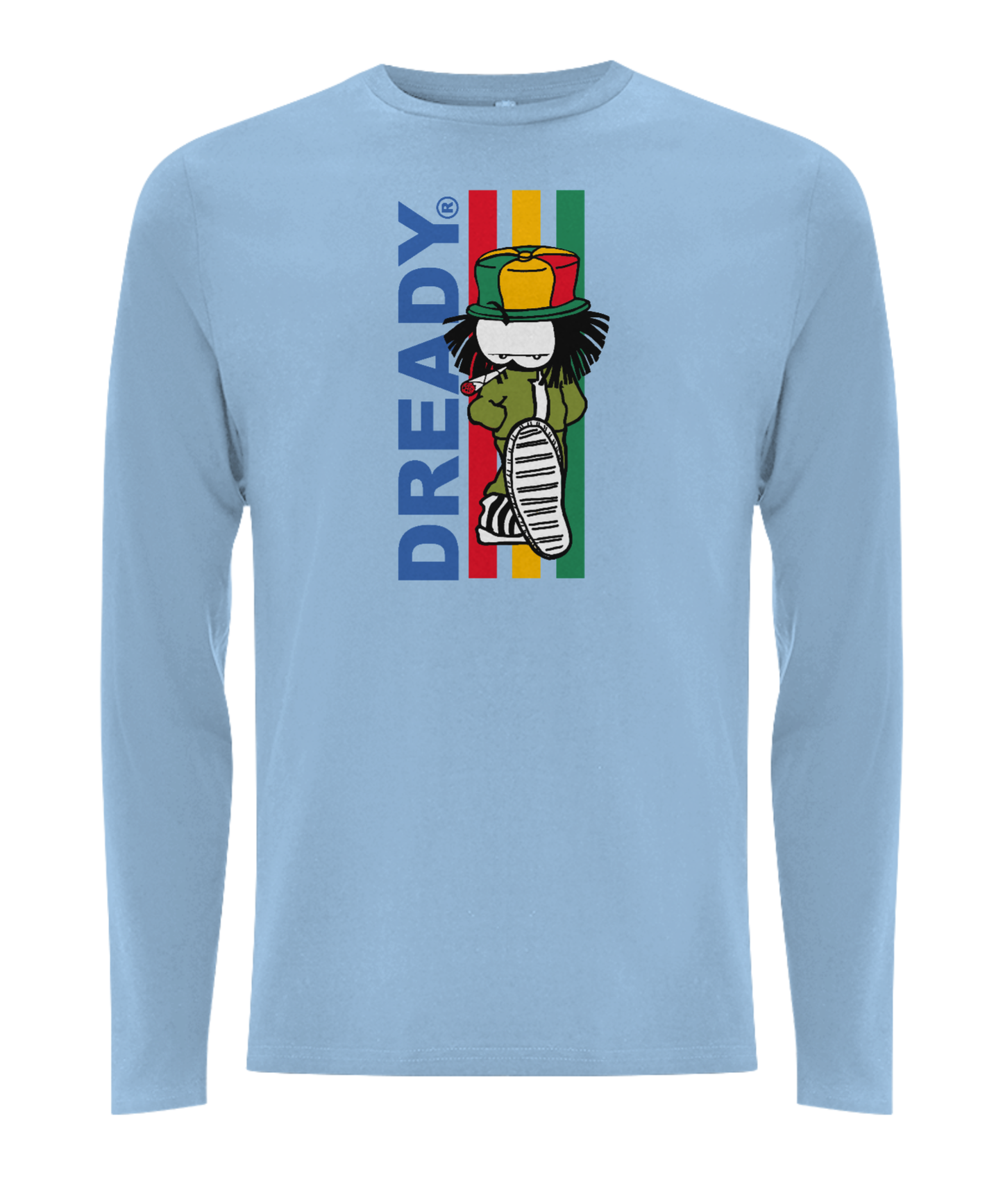 Dready Original : Dready 3 stripe longsleeve - Sky blue