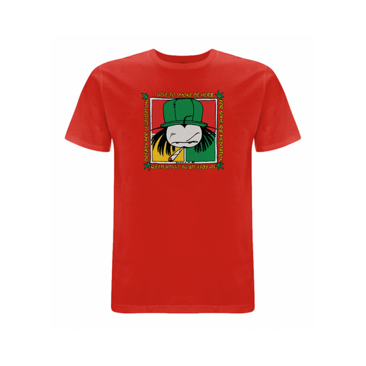 Dready Original : Dready 'Free De Herb' front print t-shirt - Red