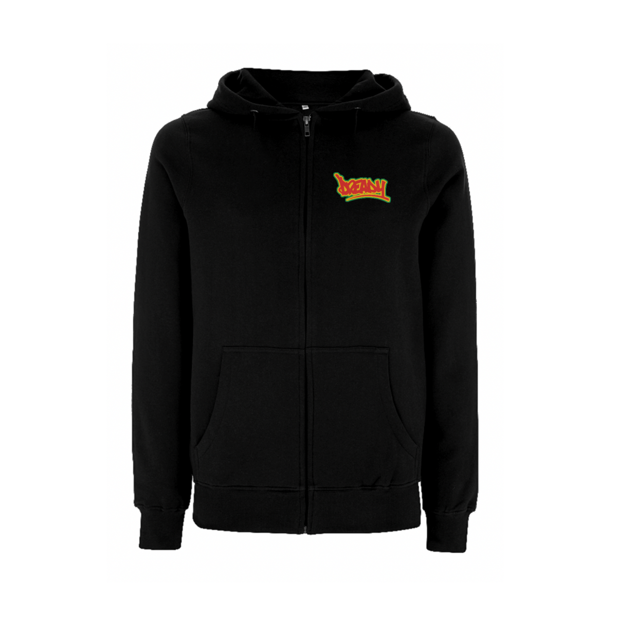 Dready Original : Dready Logo front zip hood - Black