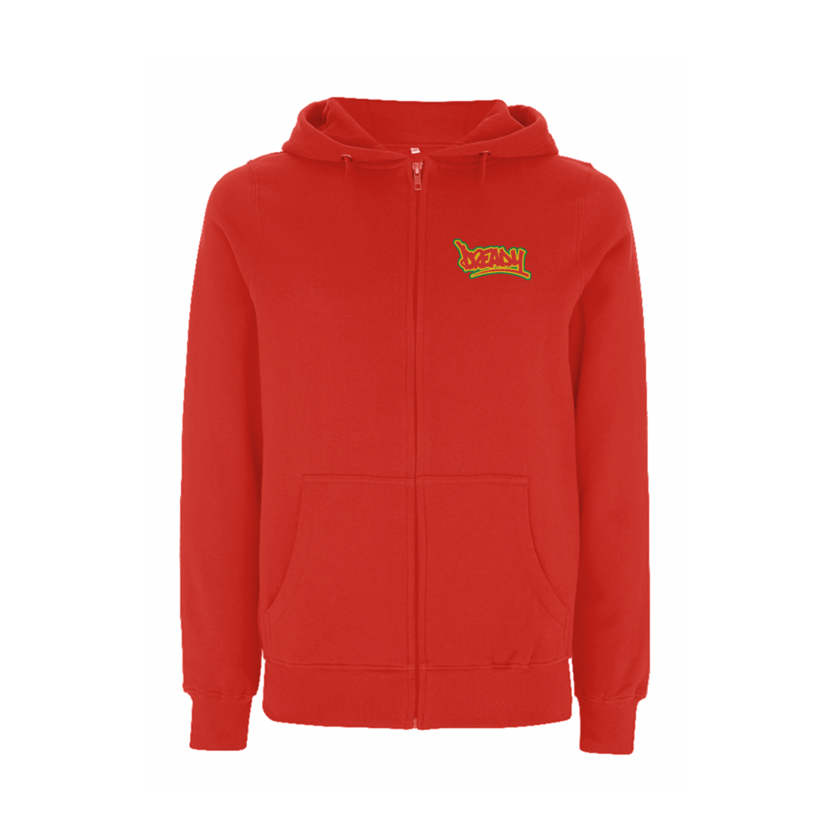 Dready Original : Dready Logo front zip hood - Red