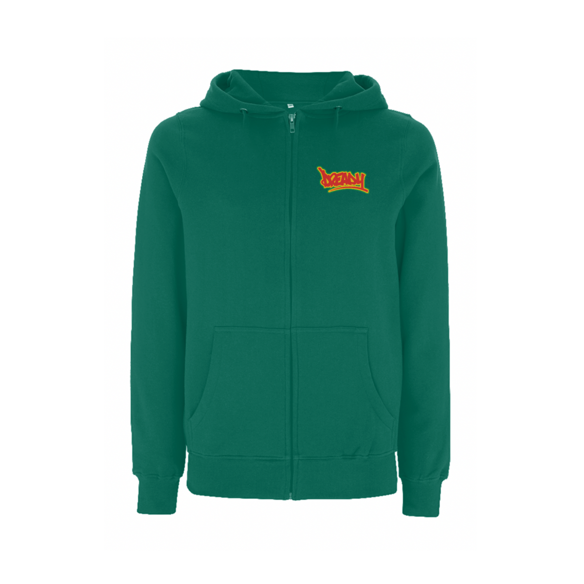 Dready Original : Dready Logo front zip hood - Green