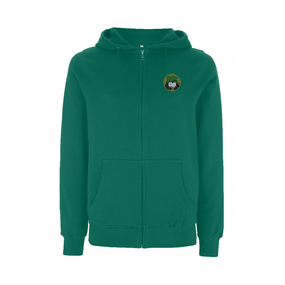 Dready Original : Dready OG '97 embroidered front zip hood - Green