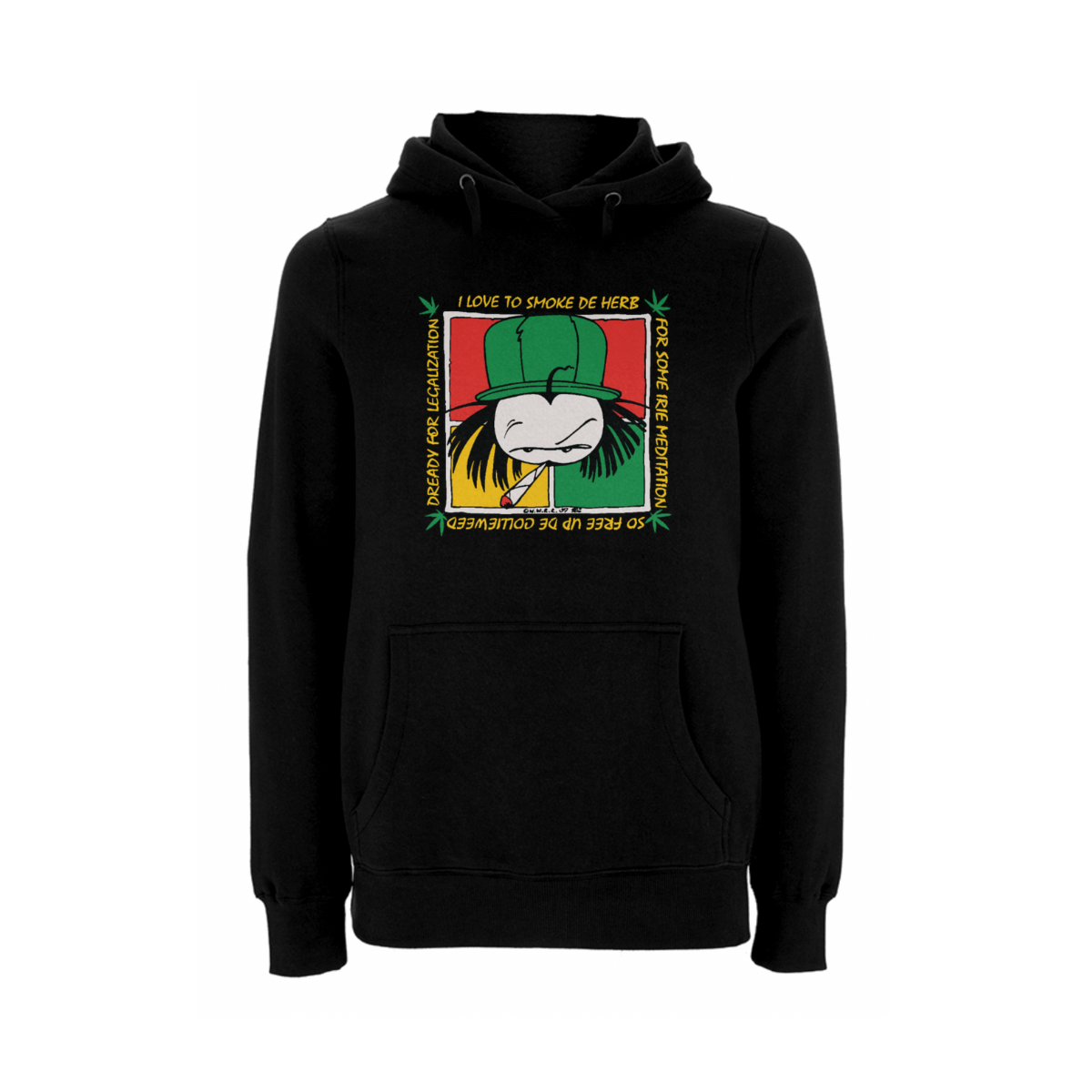 Dready Original : Dready ‘Free de herb' Hoody - Black