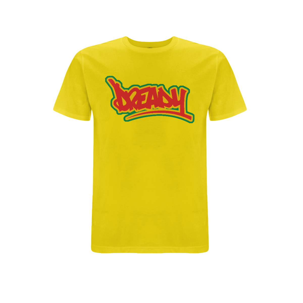 Dready Original : DREADY Logo Front print T - Shirt - Yellow L