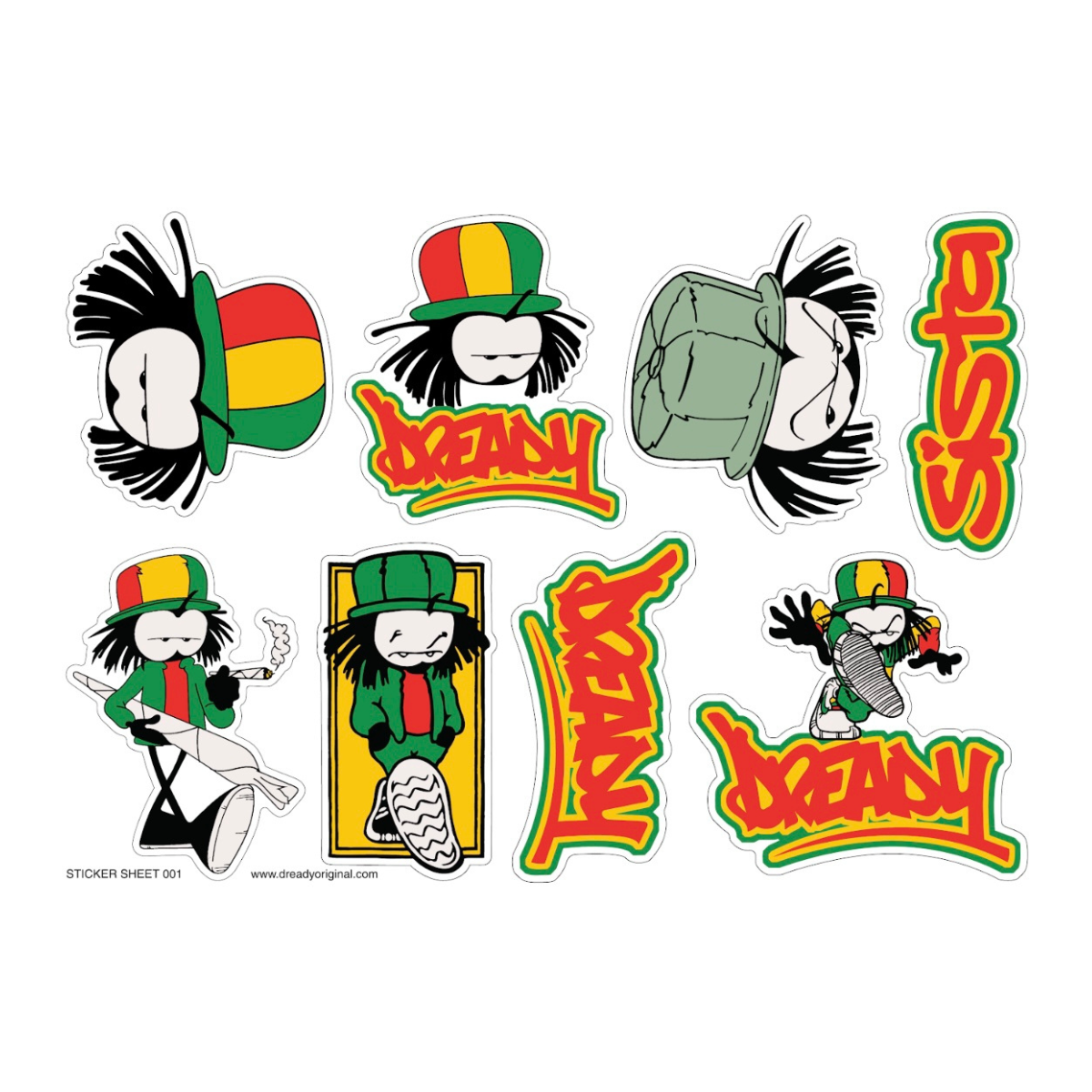 Dready Original : DREADY Original Classic Sticker Sheet 001 -