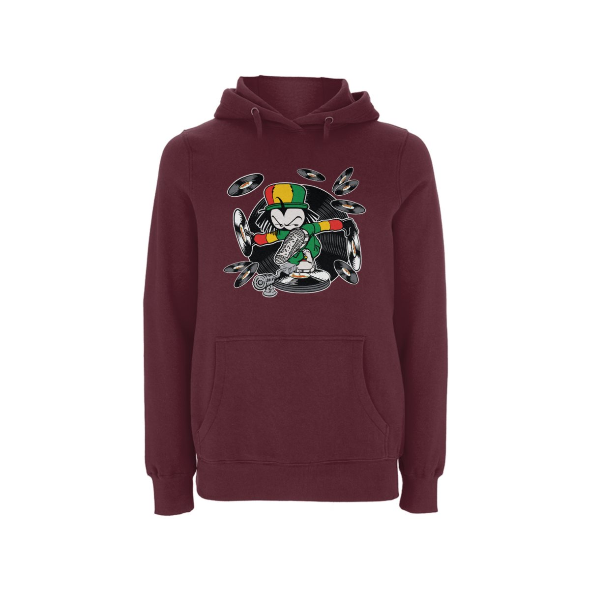 Dready Original : DREADY Spin D Tunez Front print Hood - Maroon