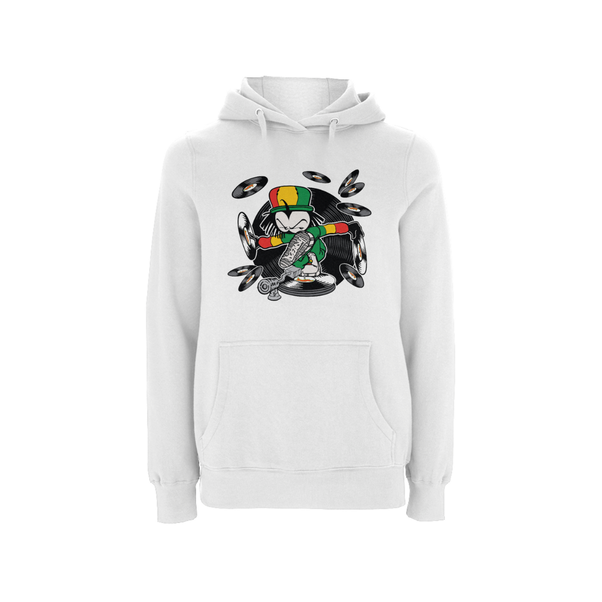 Dready Original : DREADY Spin D Tunez Front print Hood - White