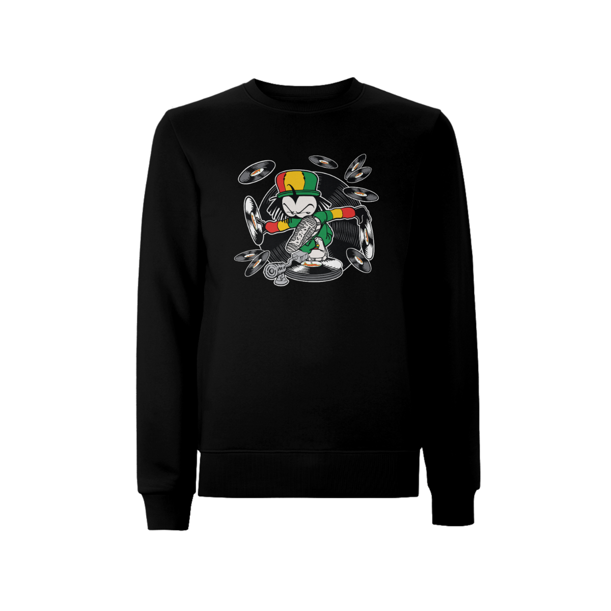 Dready Original : DREADY Spin D Tunez Front print Sweatshirt - Black