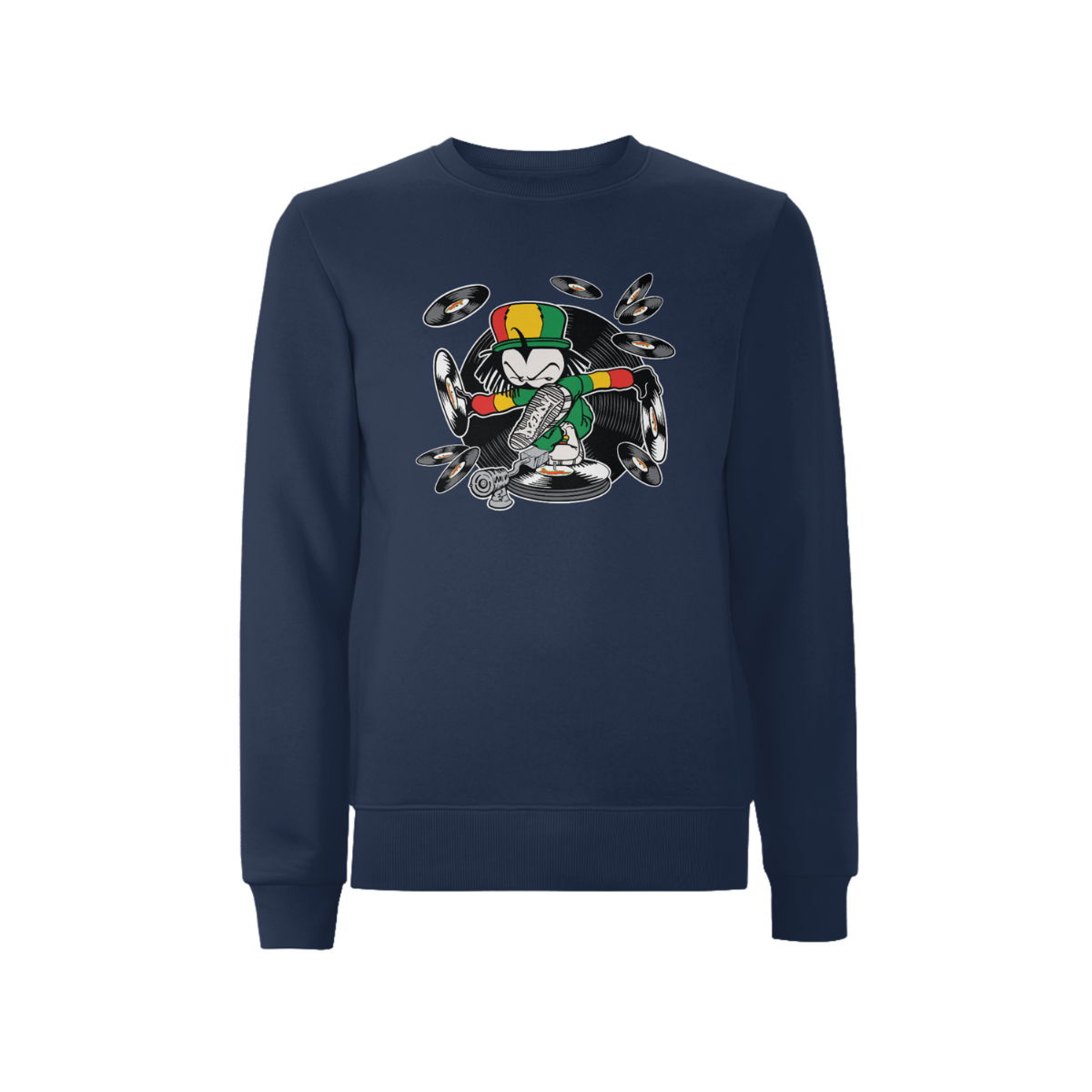 Dready Original : DREADY Spin D Tunez Front print Sweatshirt - Navy