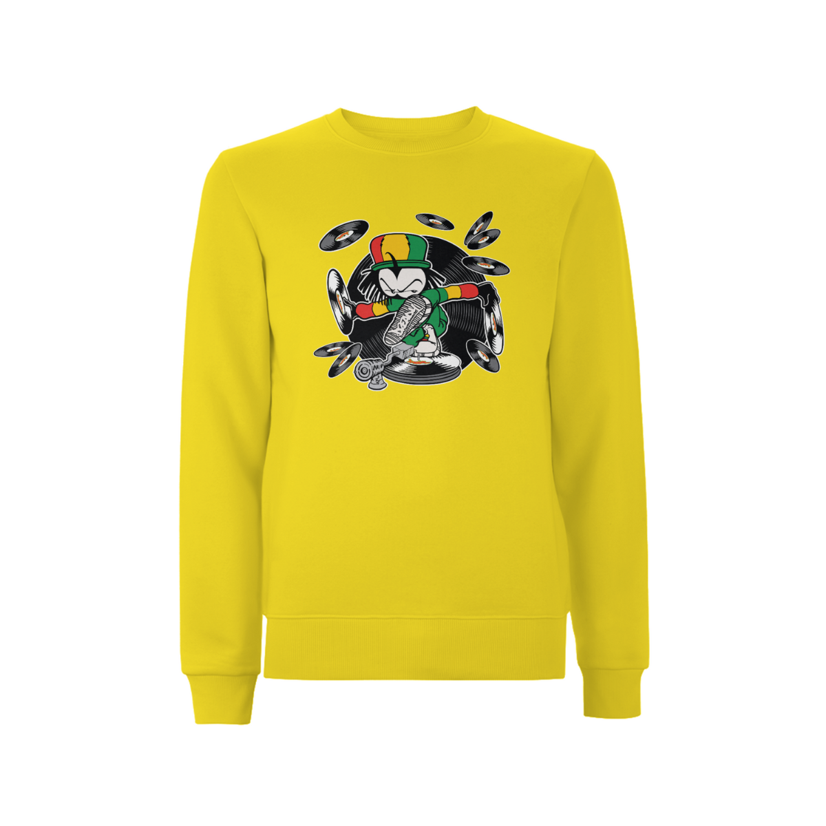 Dready Original : DREADY Spin D Tunez Front print Sweatshirt - Yellow