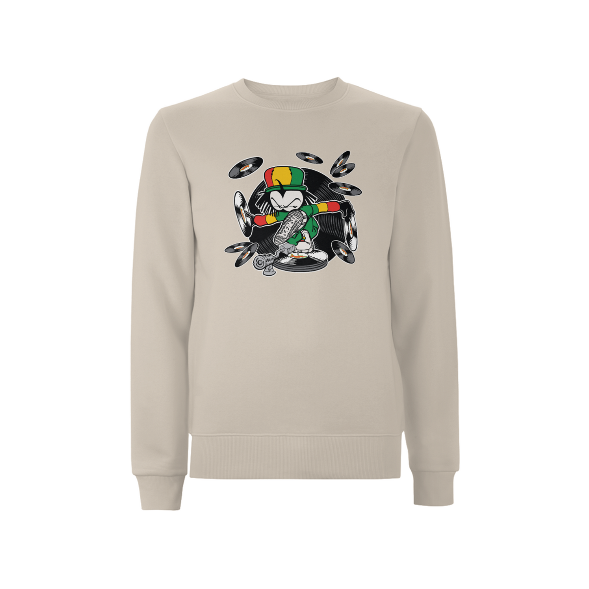 Dready Original : DREADY Spin D Tunez Front print Sweatshirt - Beige