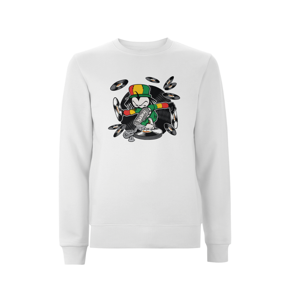 Dready Original : DREADY Spin D Tunez Front print Sweatshirt - White