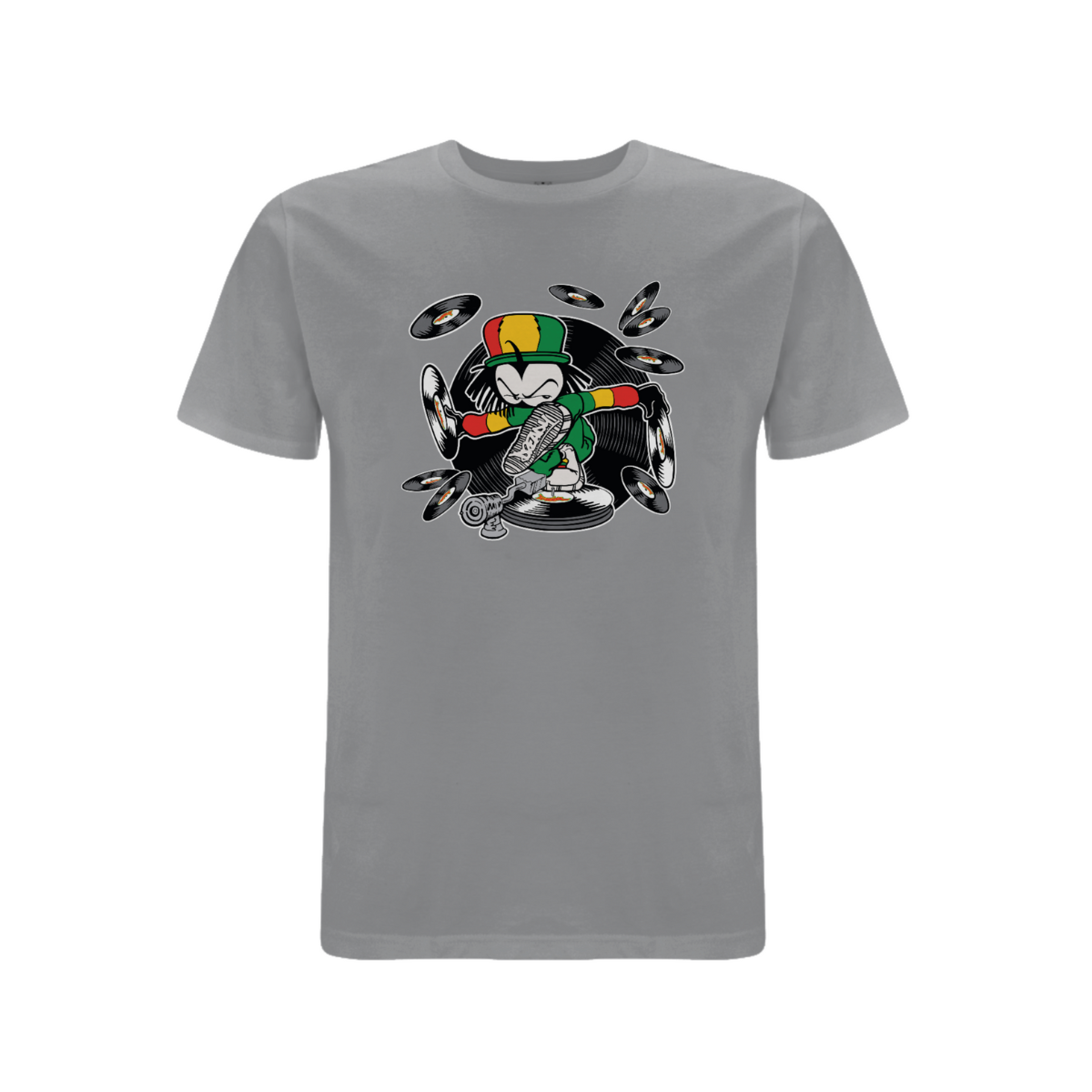 Dready Original : DREADY Spin D Tunez Front print T - Shirt - Charcoal grey