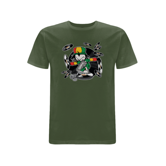 Dready Original : DREADY Spin D Tunez Front print T - Shirt - Military green