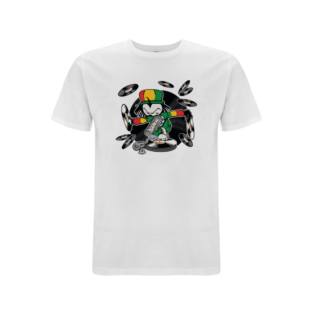 Dready Original : DREADY Spin D Tunez Front print T - Shirt - White