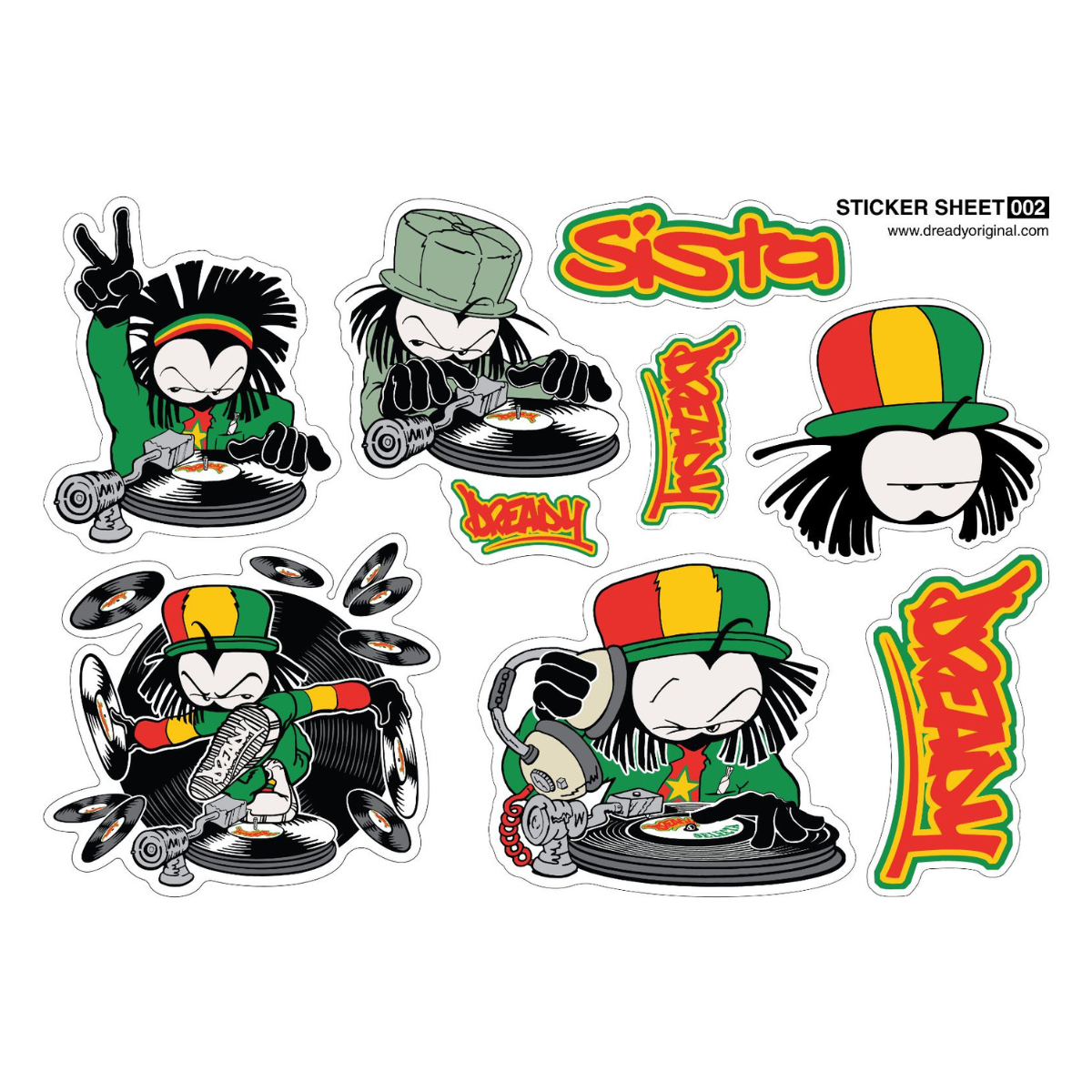 Dready Original : DREADY Original Classic Sticker Sheet 002 -