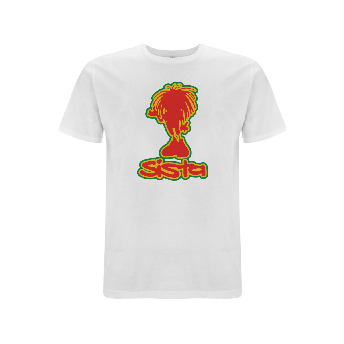 Dready Original : Sista silhouette front print T-shirt - White