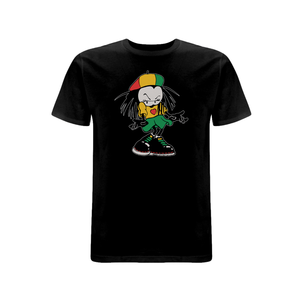 Dready Original : Sista Manners Front Print T-shirt - Black